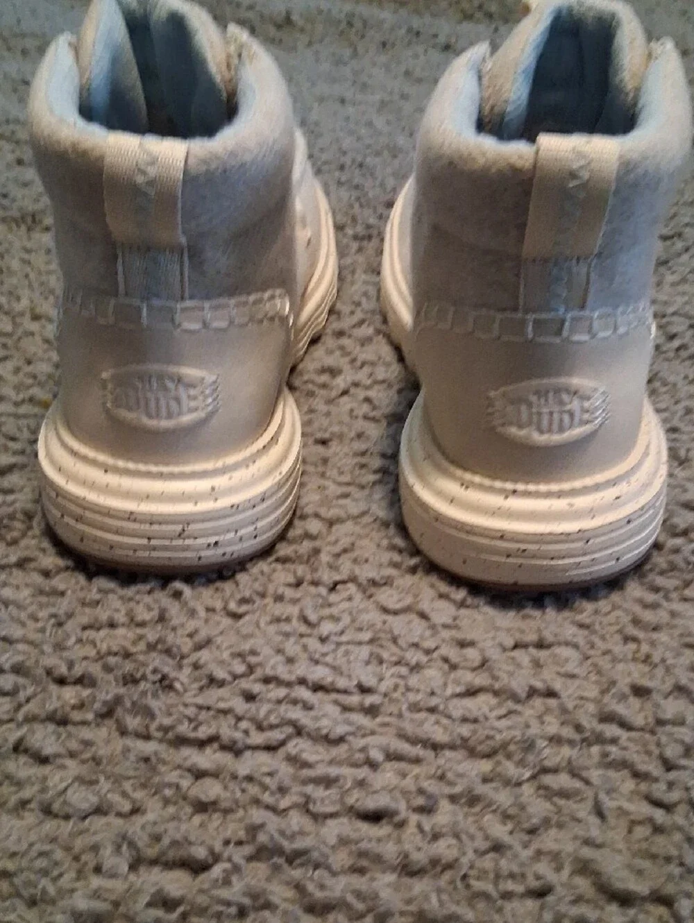 Hey Dude Light Gray High-Top Slip-On Boots
